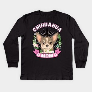 Chihuahua Mom Mother'S Day Kids Long Sleeve T-Shirt